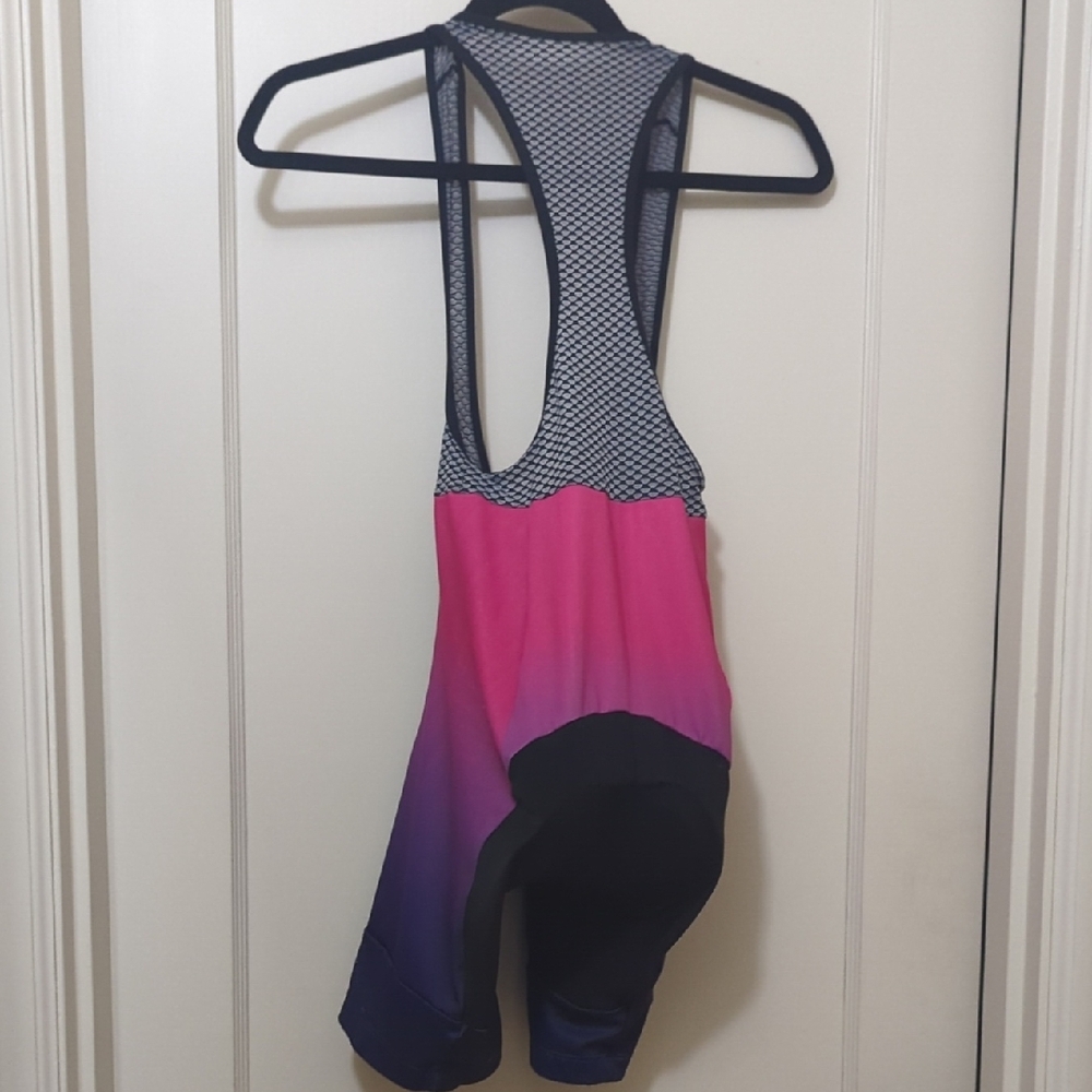 Black and Pink Cycling Bib Shorts - Picture 3 of 5
